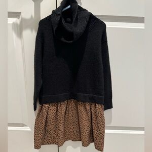 GAP Black and Brown Leopard Kids Dress